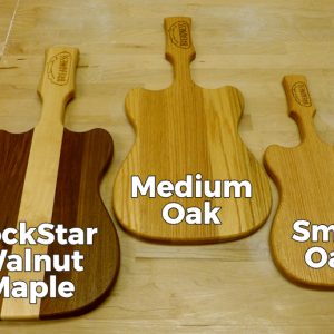 Breadness Medium Solid Oak Guitar Cutting/Serving Board (20")
